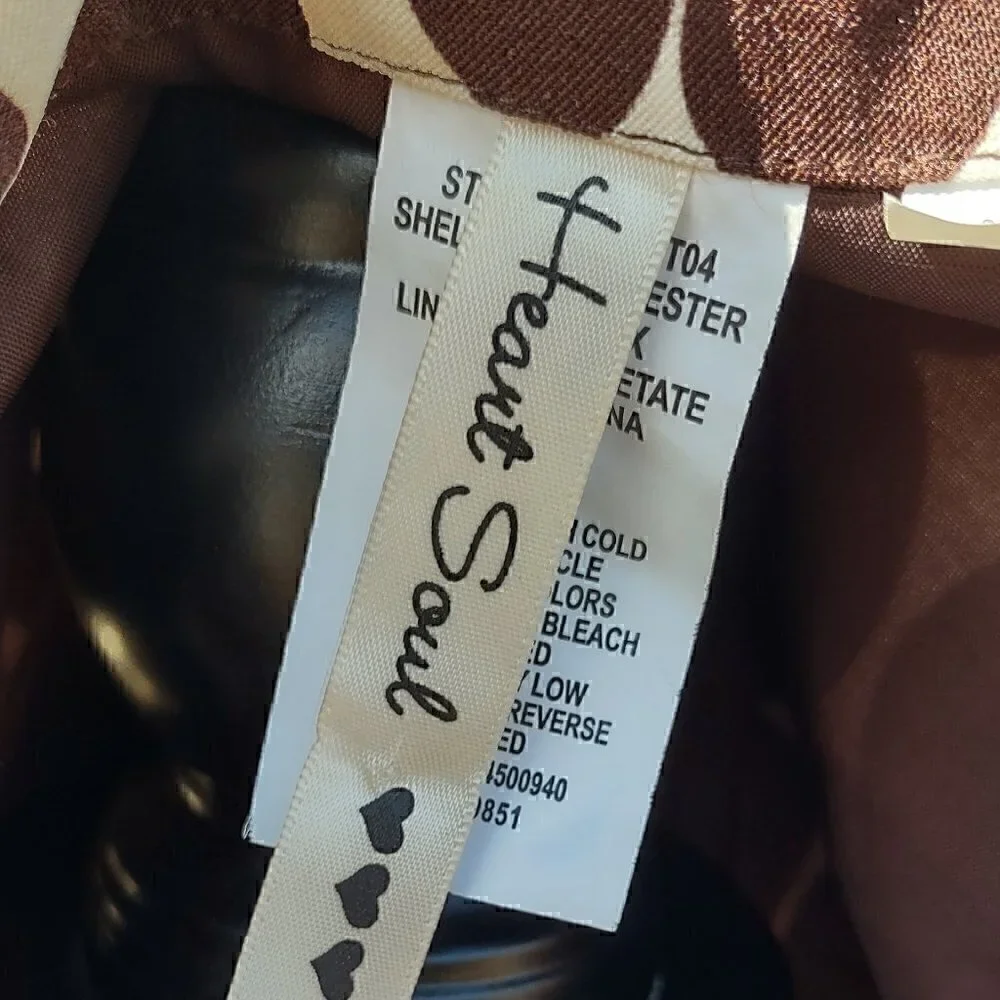 Heart And Soul Brown White Jacket Size Small - Picture 7 of 8